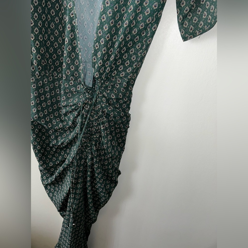 Veronica Beard Mariposa Paisley Ruched Surplus Maxi Dress - Size 00 - NWT - Picture 10 of 13